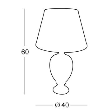 Kolarz 0094.70 - Candeeiro de mesa DAMASCO 1xE27/100W/230V