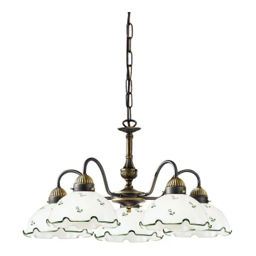 Kolarz 731.85.21 - Candelabro suspenso NONNA 5xE27/75W/230V verde