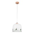 Kolarz A1352.31.G.100 - Candelabro suspenso NONNA 1xE27/60W/230V veado carvalho/branco/verde