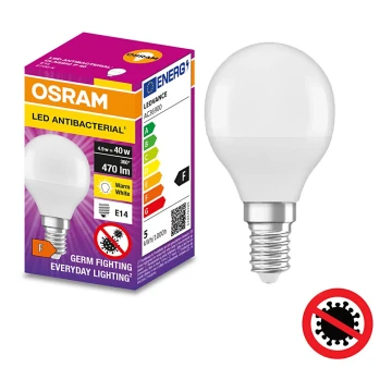 Lâmpada antibacteriana LED P40 E14/4,9W/230V 2700K - Osram