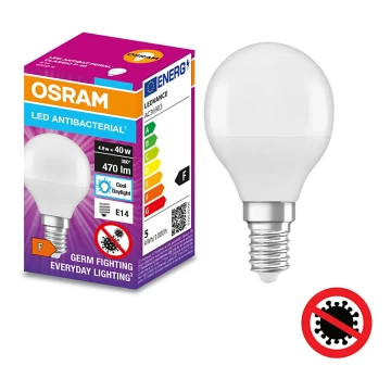 Lâmpada antibacteriana LED P40 E14/4,9W/230V 6500K - Osram