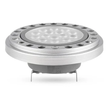 Lâmpada LED AR111 G53/12W/12V 3000K prateado 30°