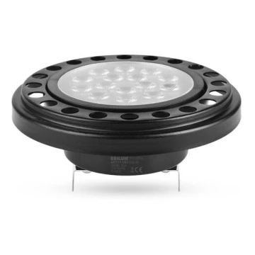 Lâmpada LED AR111 G53/12W/12V 3000K preto 30°