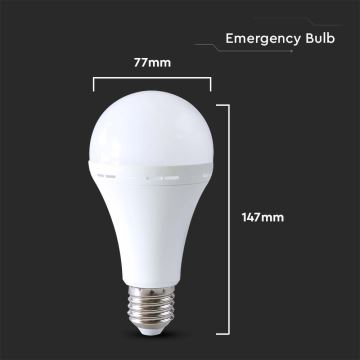 Lâmpada LED com modo de emergência A80 E27/12W/230V 4000K