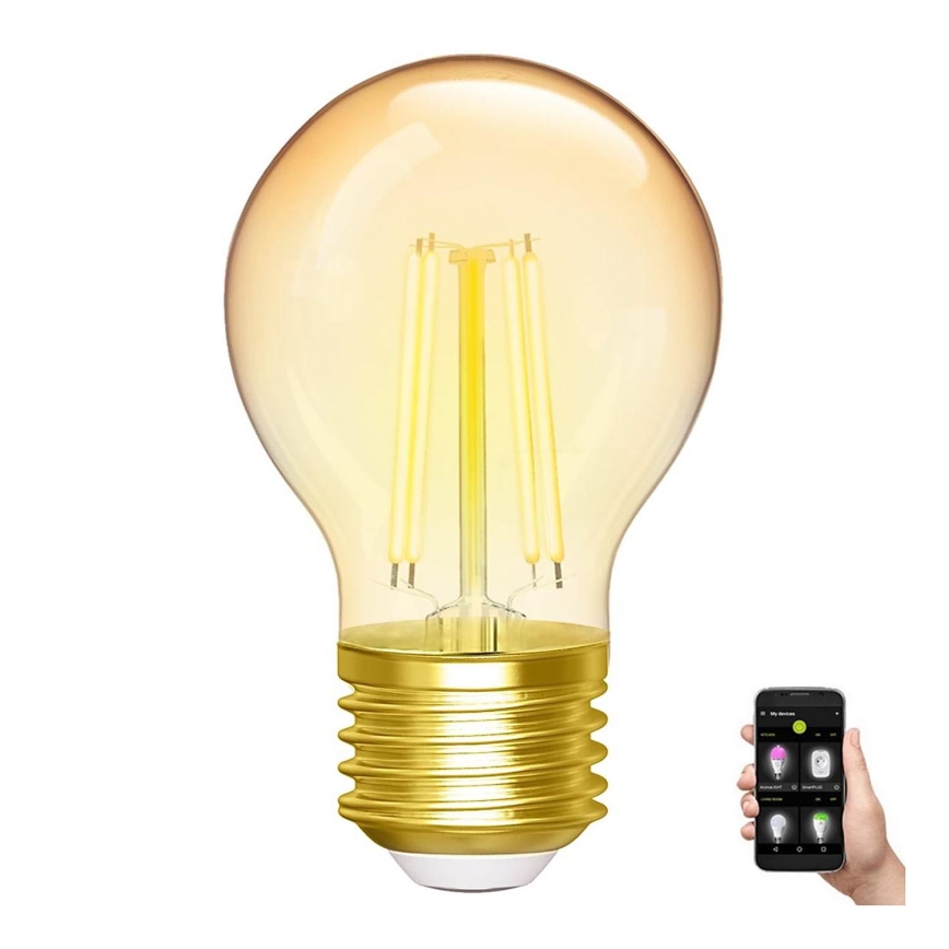 Lâmpada LED com regulação FILAMENT G45 E27/4,5W/230V 2700-6500K Wi-Fi - Aigostar