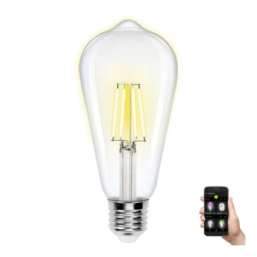 Lâmpada LED com regulação FILAMENT ST64 E27/6W/230V 2700-6500K Wi-Fi - Aigostar