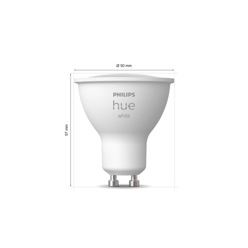 Lâmpada LED com regulação Philips Hue WHITE GU10/4,2W/230V 2700K