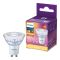 Lâmpada LED com regulação Philips Warm Glow GU10/2,6W/230V 2200-2700K CRI 90