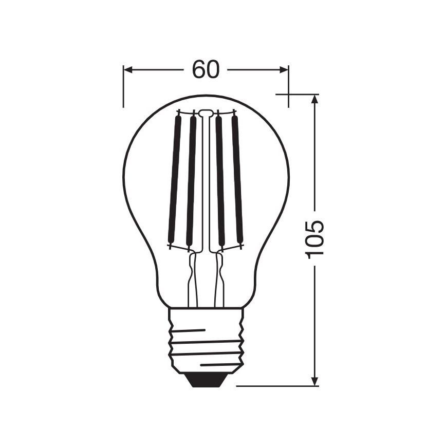 Lâmpada LED com regulação VINTAGE A60 E27/7W/230V 2700K - Osram