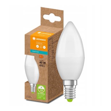 Lâmpada LED de plástico reciclado B40 E14/4,9W/230V 4000K - Ledvance