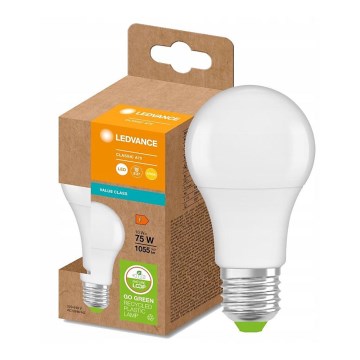 Lâmpada LED de plástico reciclado E27/10W/230V 2700K - Ledvance