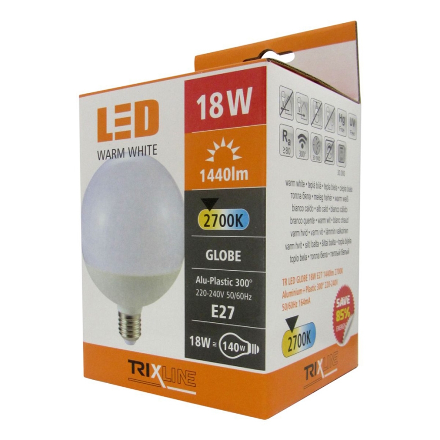 Lâmpada LED E27/18W/230V 2700K