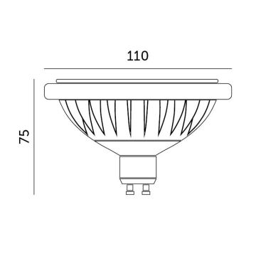 Lâmpada LED ES111 GU10/15W/230V 4000K