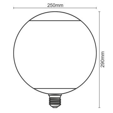 Lâmpada LED FILAMENT SMOKE G250 E27/4W/230V 1800K