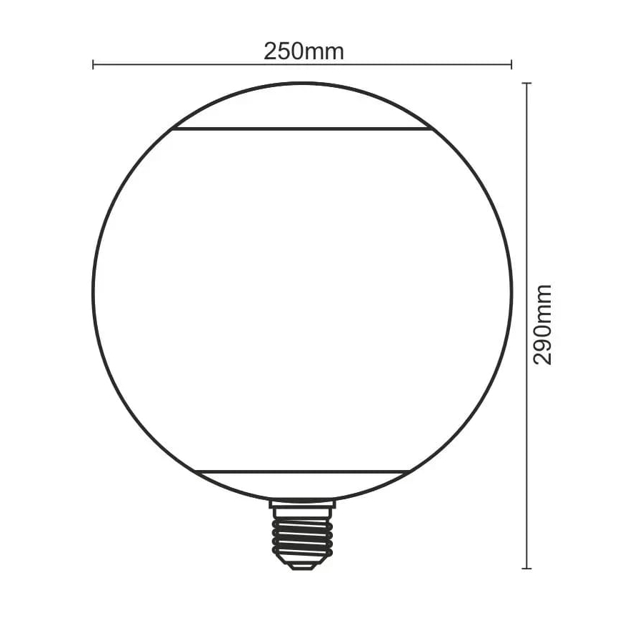 Lâmpada LED FILAMENT SMOKE G250 E27/4W/230V 1800K