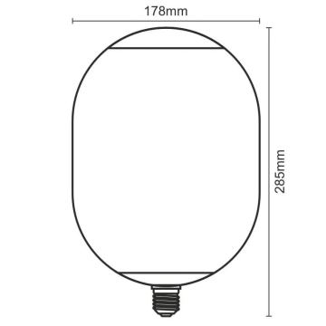 Lâmpada LED FILAMENT SMOKE T178 E27/4W/230V 1800K