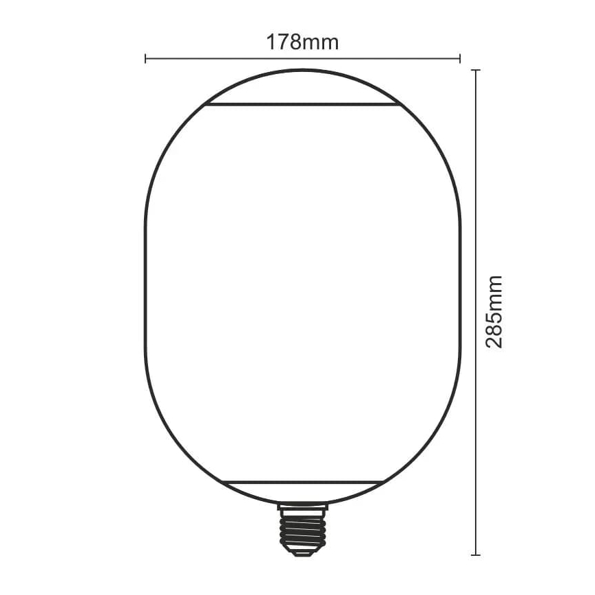 Lâmpada LED FILAMENT SMOKE T178 E27/4W/230V 1800K