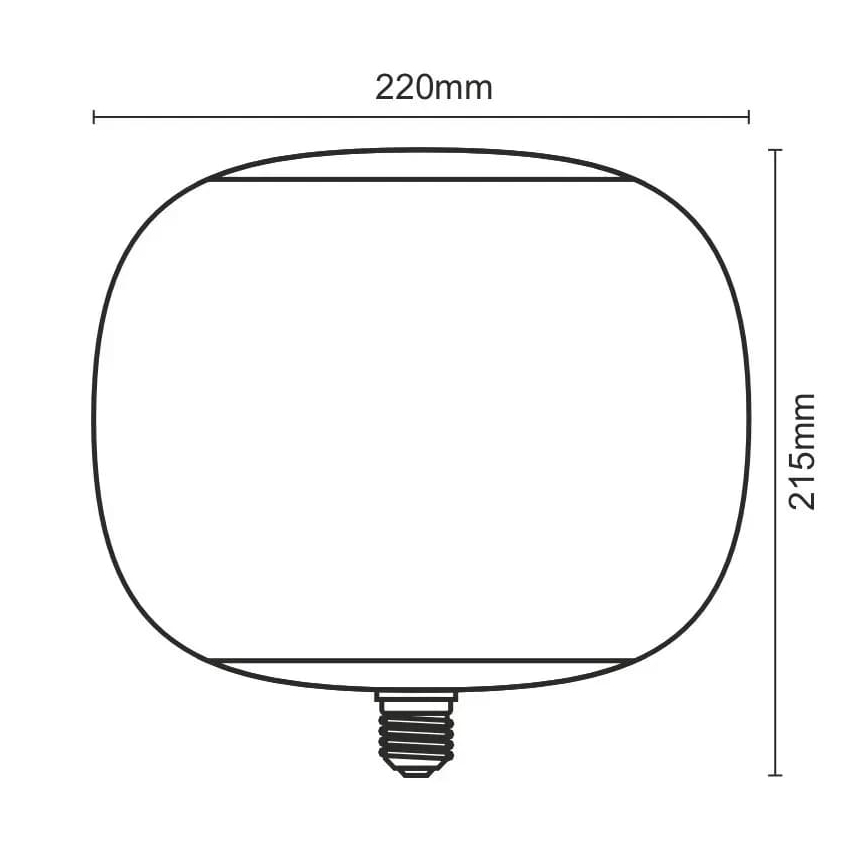 Lâmpada LED FILAMENT SMOKE T220 E27/4W/230V 1800K