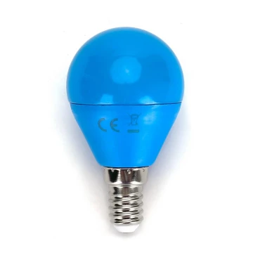 Lâmpada LED G45 E14/4W/230V azul - Aigostar