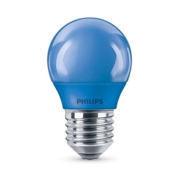 Lâmpada LED  Philips P45 E27/3,1W/230V azul