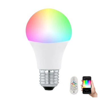 Lâmpada LED RGB com regulação CONNECT E27/9W + controlo remoto - Eglo