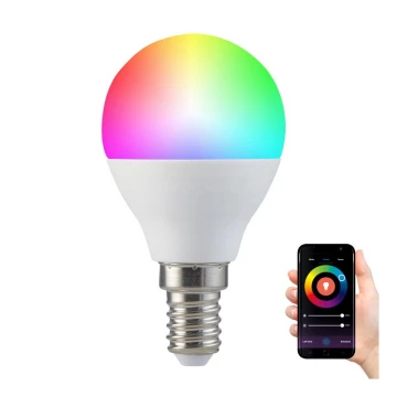 Lâmpada LED RGB com regulação G45 E14/5,5W/230V 3000-6500K Wi-fi Tuya