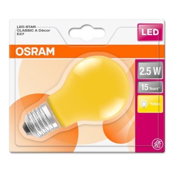 Lâmpada LED STAR E27/2,5W/230V 2700K amarela - Osram