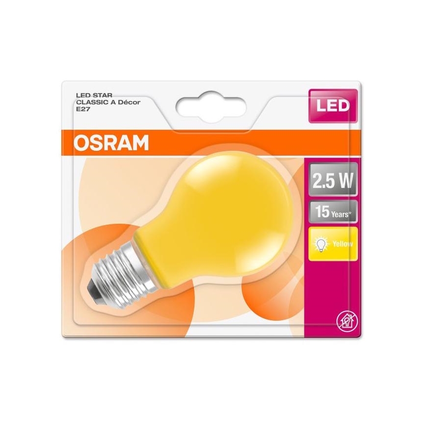 Lâmpada LED STAR E27/2,5W/230V 2700K amarela - Osram