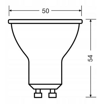 Lâmpada LED VALUE PAR16 GU10/4,5W/230V 2700K 120° preto - Ledvance