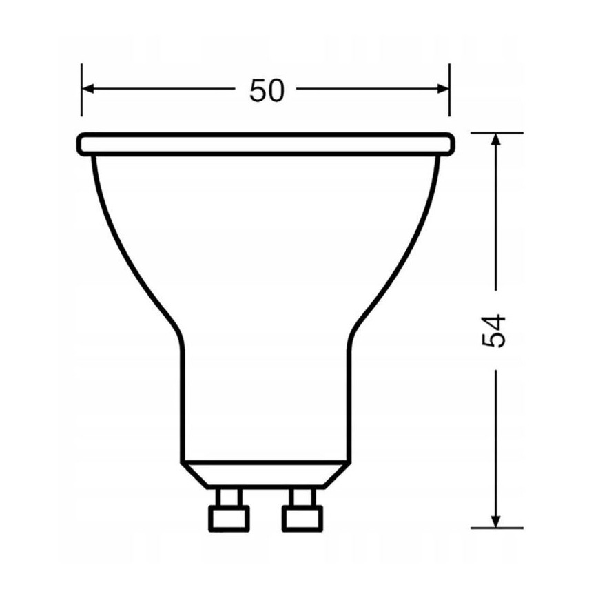 Lâmpada LED VALUE PAR16 GU10/4,5W/230V 2700K 120° preto - Ledvance