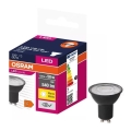 Lâmpada LED VALUE PAR16 GU10/6,9W/230V 2700K 120° preto - Ledvance