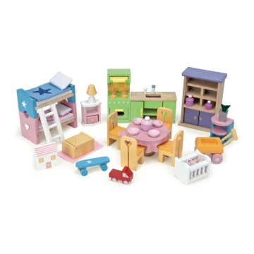 Le Toy Van - Conjunto completo de mobília de casa de bonecas Starter
