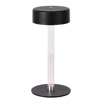 LED Candeeiro de mesa tácil recarregável com regulação LED/3W/5V 3000-6000K 2400 mAh preto