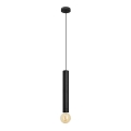 LED Candelabro suspenso TUBA 1xGU10/20W/230V preto