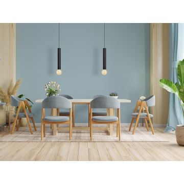 LED Candelabro suspenso TUBA 1xGU10/20W/230V preto