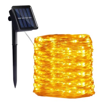 LED - Corrente solar 300xLED/0,12W/1,2V 1xAA 27 m IP44 3000K