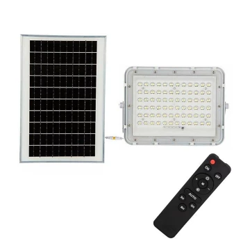 LED Exterior regulação solar holofote LED/15W/3,2V IP65 4000K branco + controlo remoto