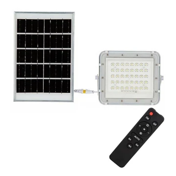 LED Exterior regulação solar holofote LED/6W/3,2V IP65 6400K branco + controlo remoto