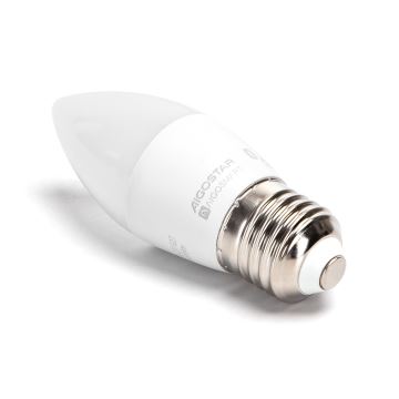 LED RGBW Lâmpada C37 E27/4,9W/230V 2700-6500K - Aigostar