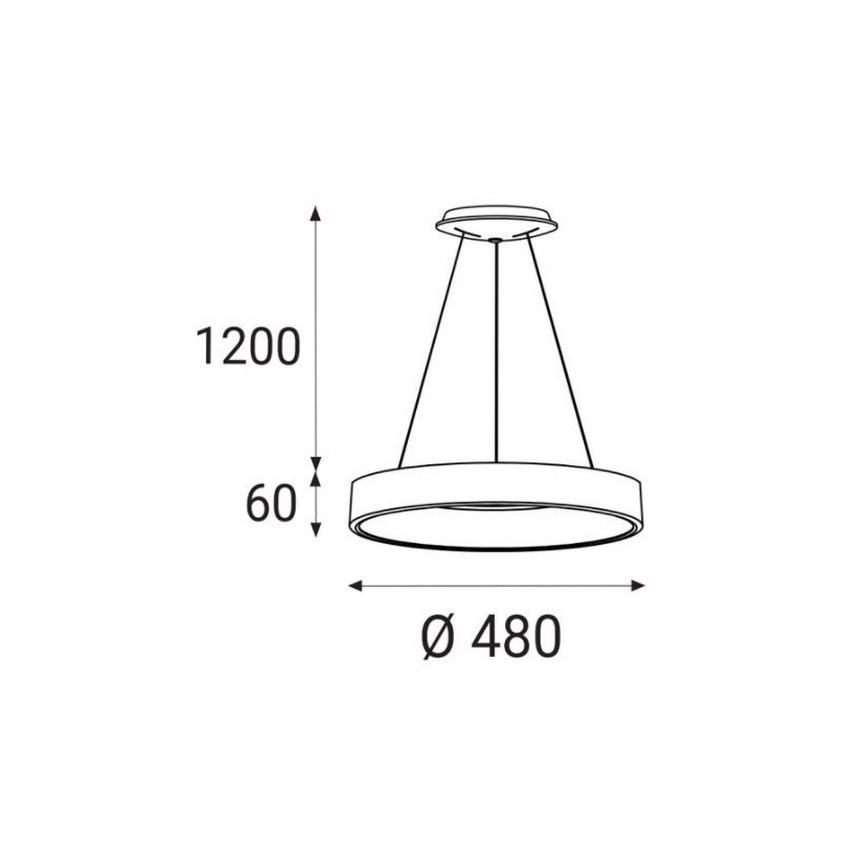 LED2 - Candelabro suspenso LED BELLA LED/40W/230V 3000/4000K branco