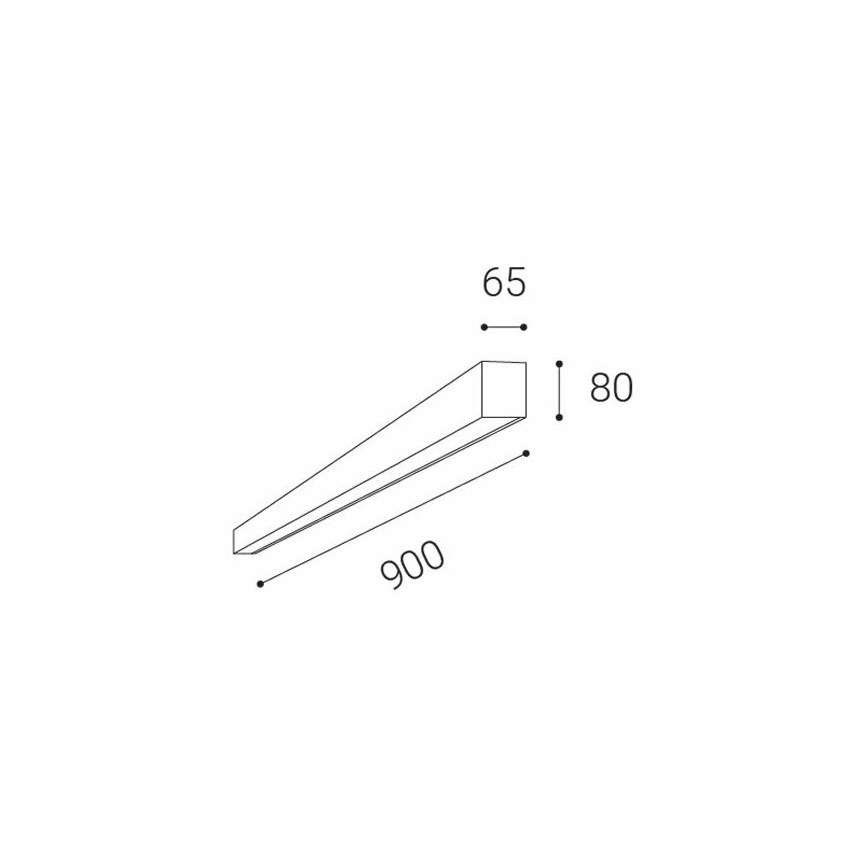 LED2 - Iluminação de teto LED LINO LED/24W/230V 3000K/3500K/4000K branco 90 cm