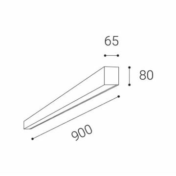 LED2 - Iluminação de teto LED LINO LED/24W/230V 3000K/3500K/4000K preto 90 cm