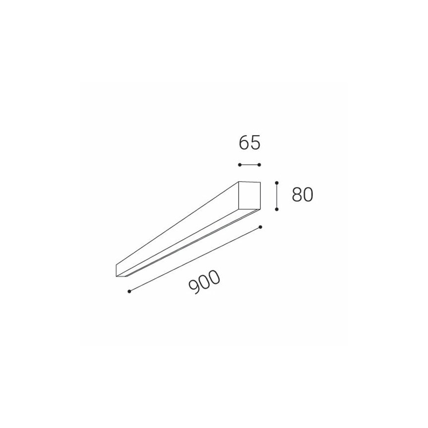 LED2 - Iluminação de teto LED LINO LED/24W/230V 3000K/3500K/4000K preto 90 cm