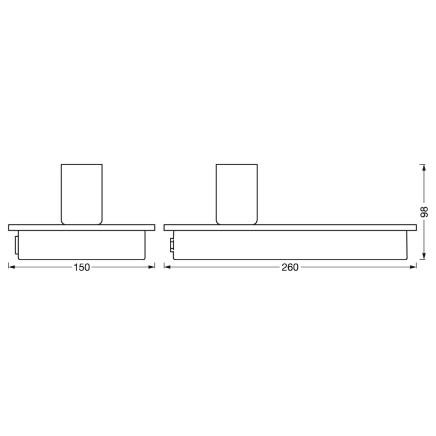 Ledvance - Candeeiro de mesa táctil com entrada USB DECOR WOOD 1xE27/8W/230V borracha de figueira