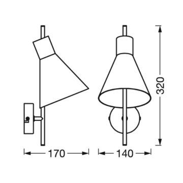 Ledvance - Candeeiro de parede LED DECOR TOKIO LED/5W/230V