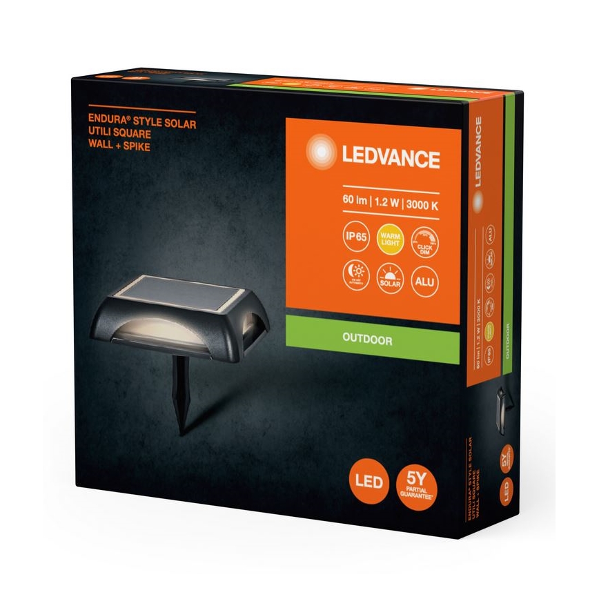 Ledvance - LED Regulação solar candeeiro ENDURA STYLE SOLAR LED/1,2W/3,7V IP65