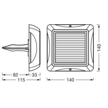 Ledvance - LED Regulação solar candeeiro ENDURA STYLE SOLAR LED/1,2W/3,7V IP65