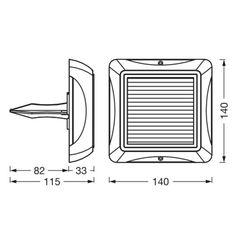 Ledvance - LED Regulação solar candeeiro ENDURA STYLE SOLAR LED/1,2W/3,7V IP65