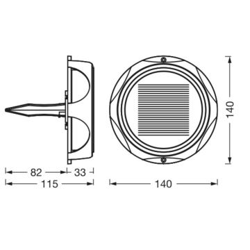 Ledvance - Candeeiro solar regulável LED ENDURA STYLE SOLAR LED/1,2W/3,7V IP65