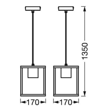 Ledvance - Candeeiro suspenso DECOR NAIROBI 1xE27/15W/230V borracha de figueira